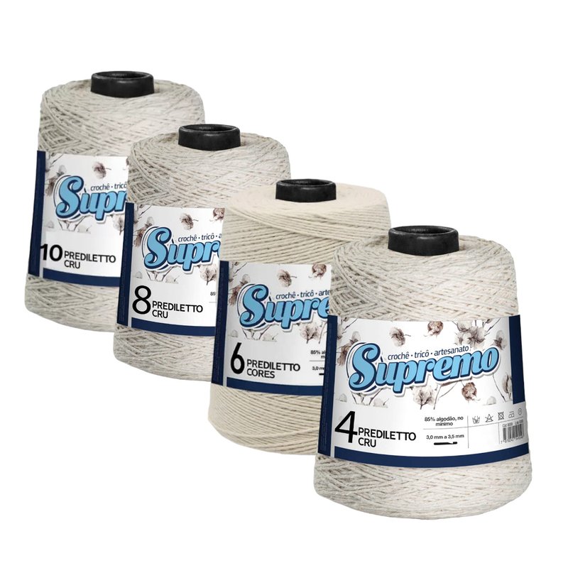 Barbante Supremo Cru 600g - 627m - Supremo - Armarinho Unibel